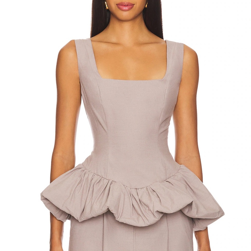 NEW For Love And Lemons Marianne Bubble Hem Corset Top / Purple / Small